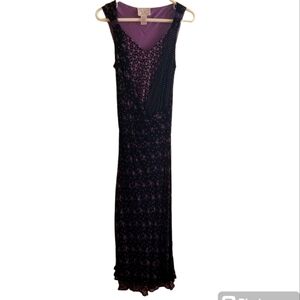 April Cornell purple floral dress.  EUC  size large